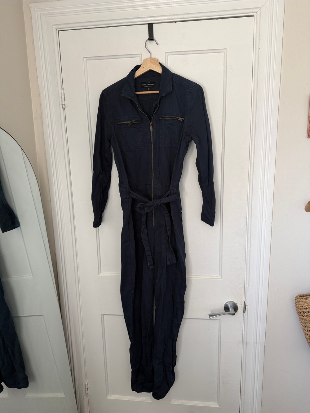 Lucky Brand Navy Utility Jumpsuit Jacket - Women's